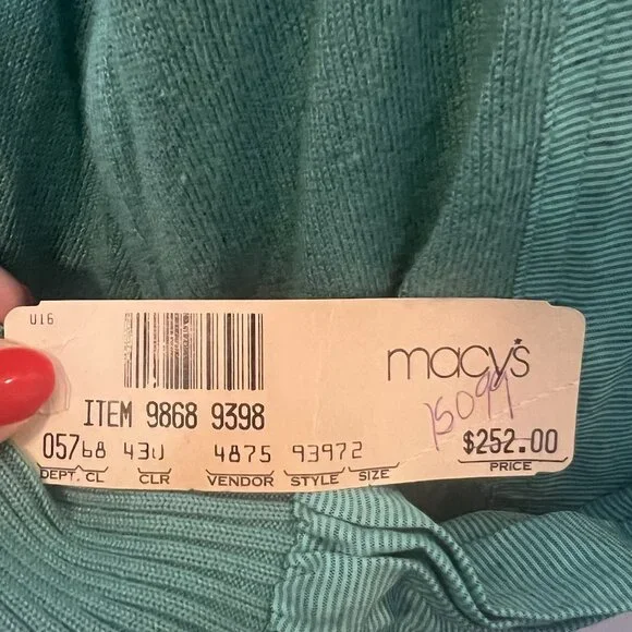 Vintage Marc D’alcy Sweater 80s Women’s Embroidery Embellished Size Small Green - Picture 6 of 12